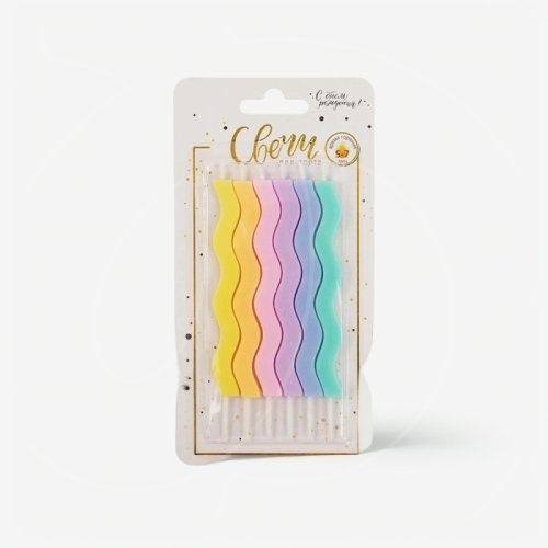 Свечи декоративные "Волна" 10 см 8 шт 191998