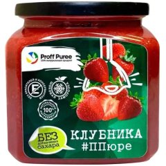 Пюре замороженное без сахара Proff Puree Клубника 500 г 