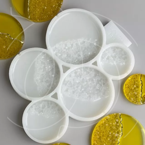 Форма силиконовая для леденцов "Круги" 