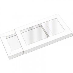 Коробка для шоколадной плитки белая 19х11х1,8 см КУ-447