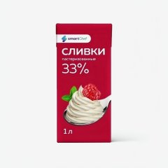 Сливки ультрапастеризованные Smart Chef 33 % 1 л 