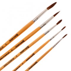 Набор кондитерских кисточек с деревянной ручкой для декорирования "Пони" 5 шт 1929480, 4725856