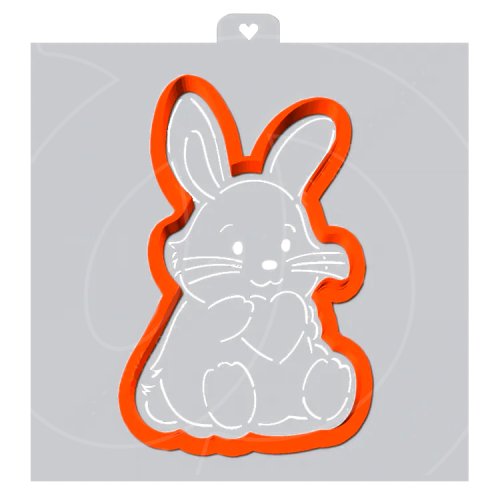 Вырубка пластиковая и трафарет LUBIMOVA "Зайчик с сердцем" LC-00010254