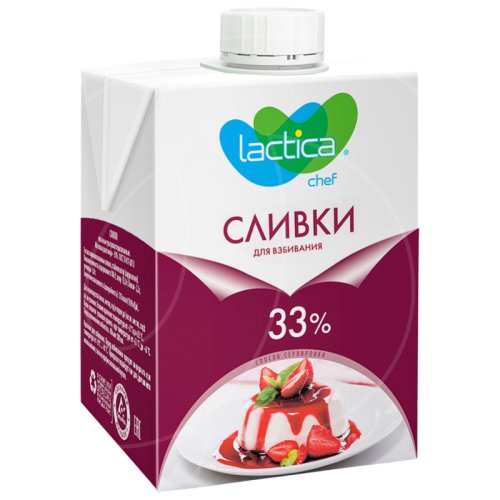 Сливки Lactica 33% 500 мл 