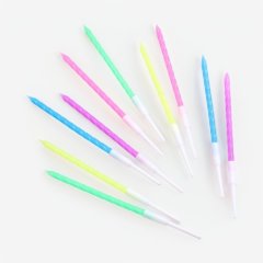 Свечи декоративные "Неоновое ассорти" 10 см 12 шт 2919674