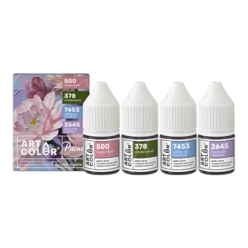 Набор красителей пищевых гелевых водорастворимых Art Color "Paint Пион 4 цвета" PNT-5108-04	
