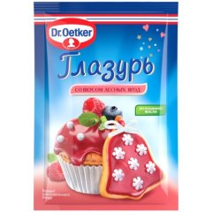 Глазурь сахарная Dr.Oetker (Dr. Bakers) Лесные ягоды 90 г 1-84-003049