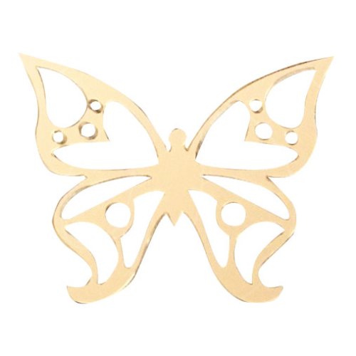 Топпер декоративный акриловый "Бабочка №3" Золотой 