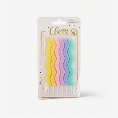 Свечи декоративные "Волна" 10 см 8 шт 191998