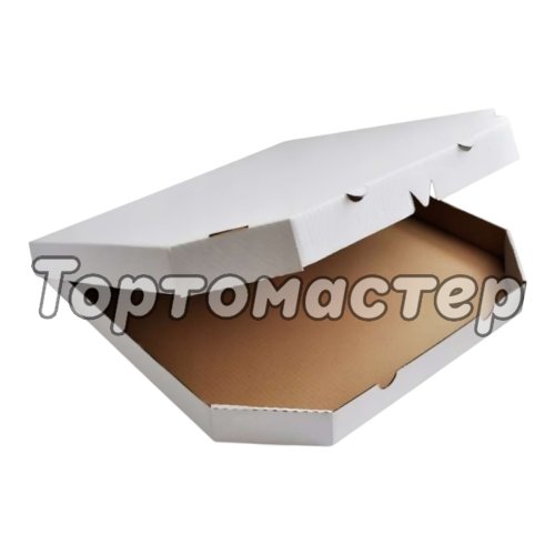 Коробка для сладостей белая/крафт 45х45х5 см 