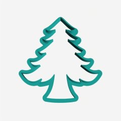 Вырубка пластиковая LUBIMOVA "Рождественская ёлочка №3" 9 см LC-00007389