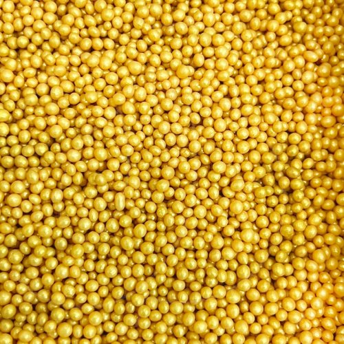 Посыпка кондитерская из дутого риса жемчуг "Золото" 2-5 мм 1,5 кг 233